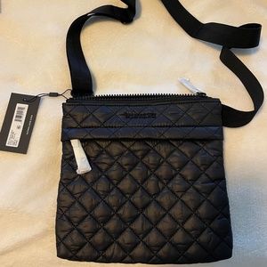 NEW WT MZ Wallace black Metro flat cross body